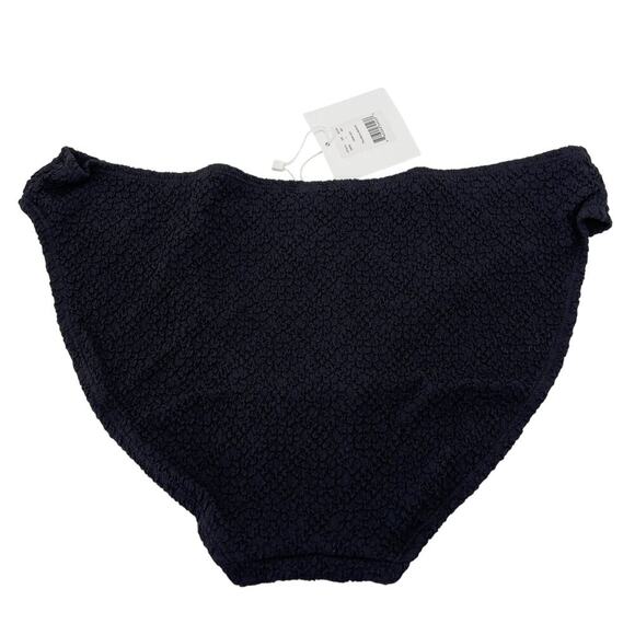 Mindy x Andie Swim The Bikini Bottom Popcorn Textured Black Size Large NEW - Picture 5 of 5